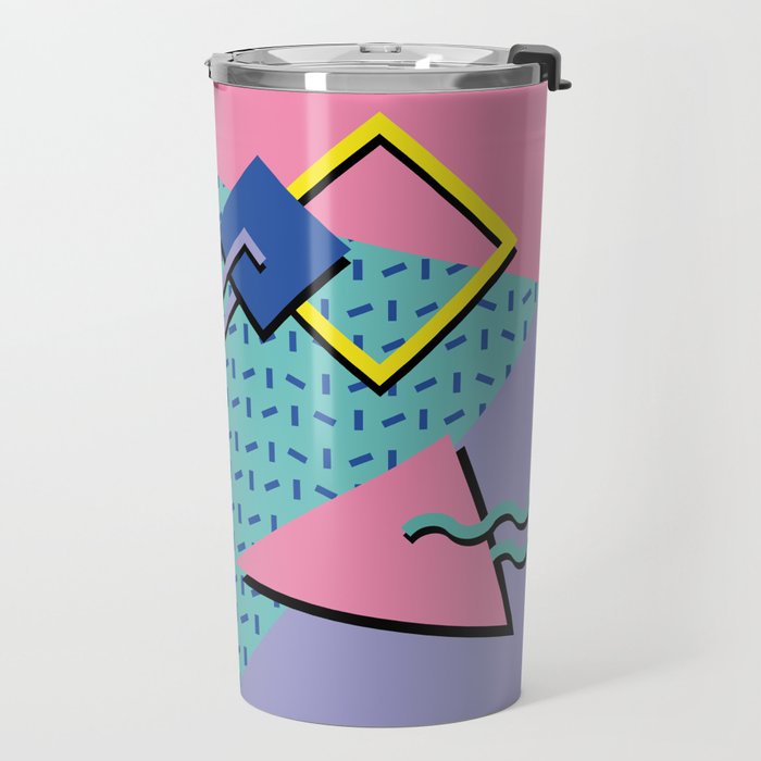 Memphis Pattern 14 - 80s Retro Travel Mug Gallery Image 2