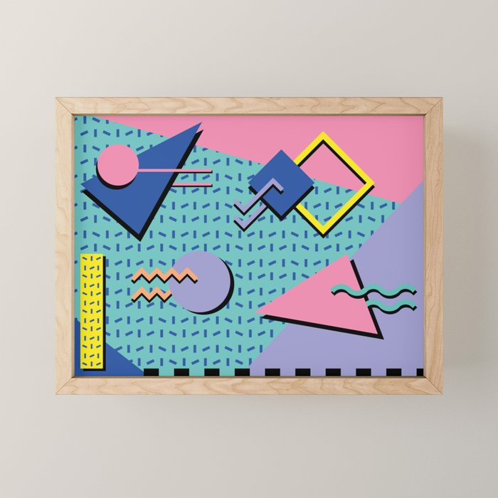 Memphis Pattern 14 - 80s Retro Mini Art Print Gallery Image 1