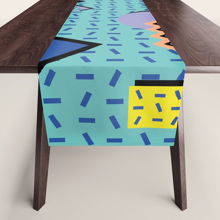 Memphis Pattern 14 - 80s Retro Table Runner Gallery Image 1