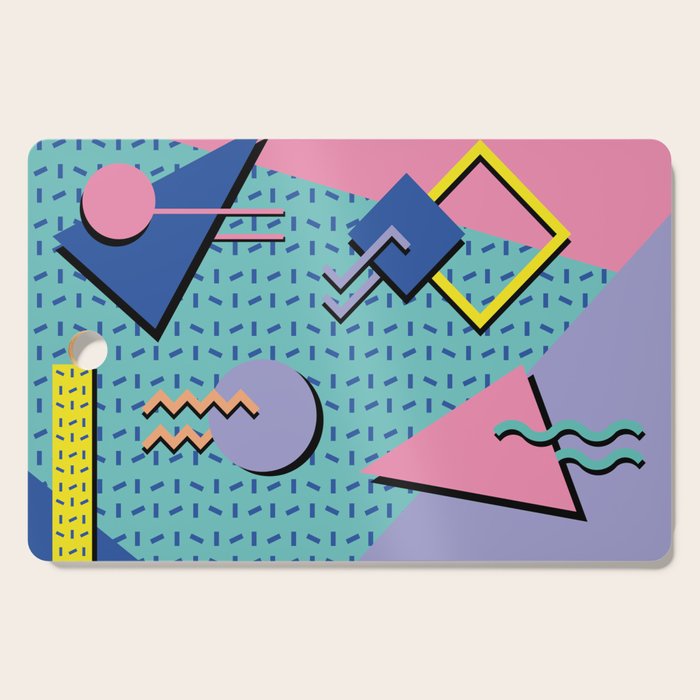 Memphis Pattern 14 - 80s Retro Cutting Board Gallery Image 1