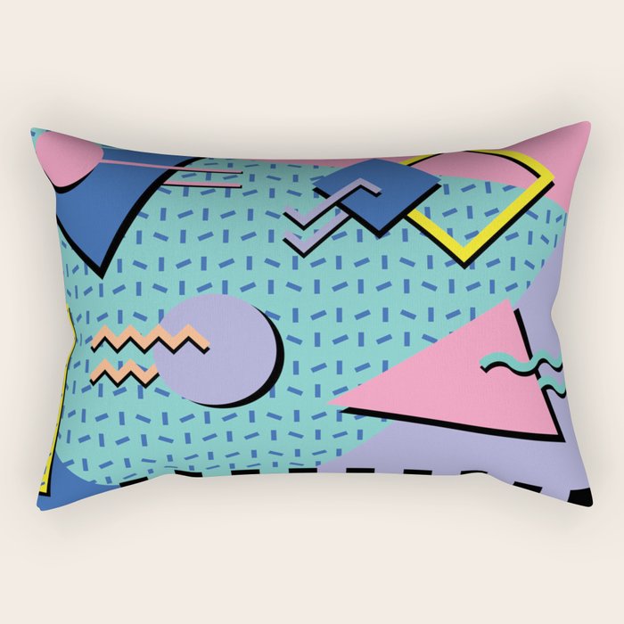 Memphis Pattern 14 - 80s Retro Rectangular Pillow Gallery Image 1