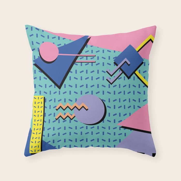 Memphis Pattern 14 - 80s Retro Throw Pillow Gallery Image 6