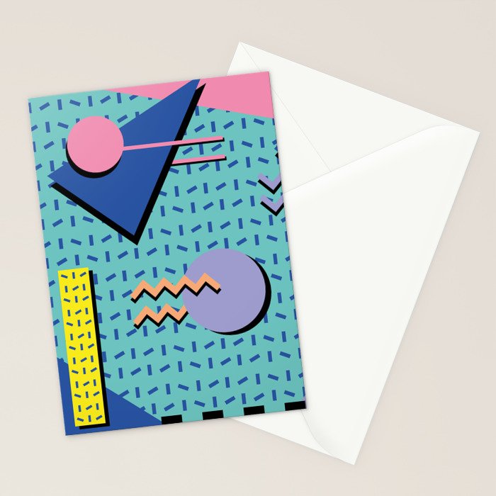 Memphis Pattern 14 - 80s Retro Stationery Card Gallery Image 2