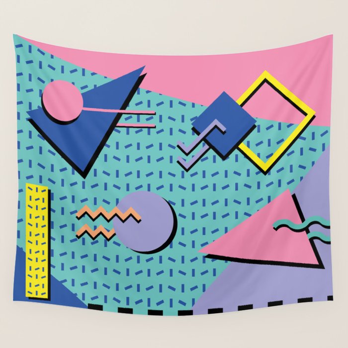 Memphis Pattern 14 - 80s Retro Wall Tapestry Gallery Image 4