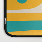 Mid Century Modern Piquet Abstract Minimalist Pattern Orange Yellow Teal Laptop Sleeve Gallery Image 3