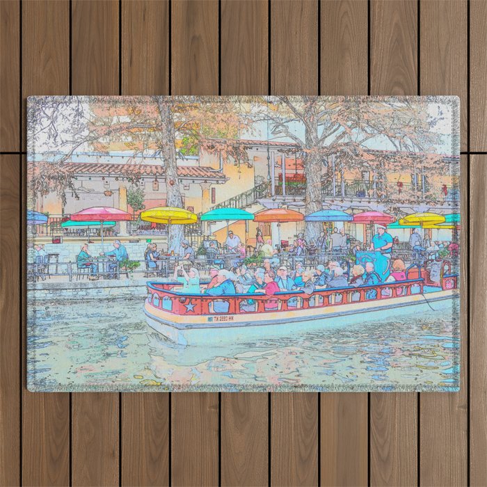 Ride Down The River - San Antonio, Texas Outdoor Rug Gallery Image 1
