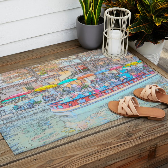 Ride Down The River - San Antonio, Texas Outdoor Rug Gallery Image 2