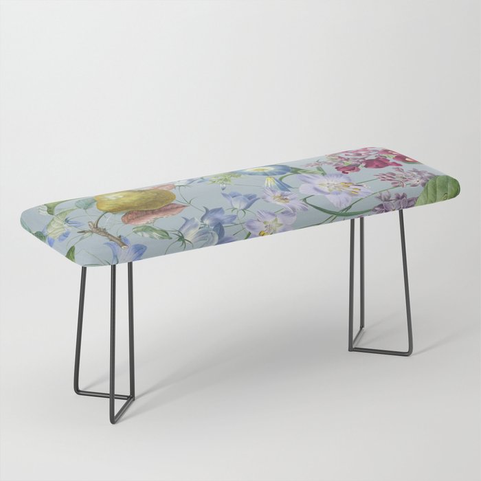 Summer Fruits Botanical Illustration Collage In Blue  Bench Gallery Image 1