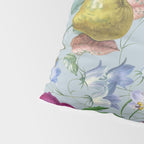 Summer Fruits Botanical Illustration Collage In Blue  Pillow Sham Gallery Image 4