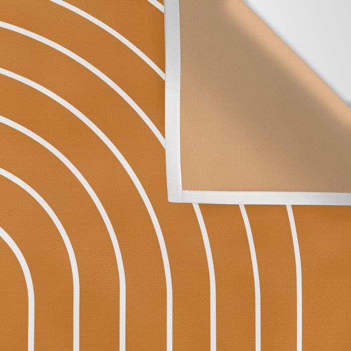 Minimal Arch XXII Bright 70s Orange Modern Geometric Lines Wall Tapestry Gallery Image 3