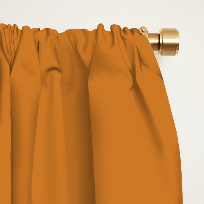 Minimal Arch XXII Bright 70s Orange Modern Geometric Lines Window Curtain Gallery Image 2