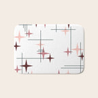 Mid Century Modern Stars (Pink) Bath Mat Gallery Image 1
