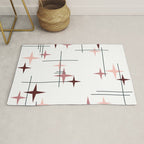 Mid Century Modern Stars (Pink) Rug Gallery Image 1