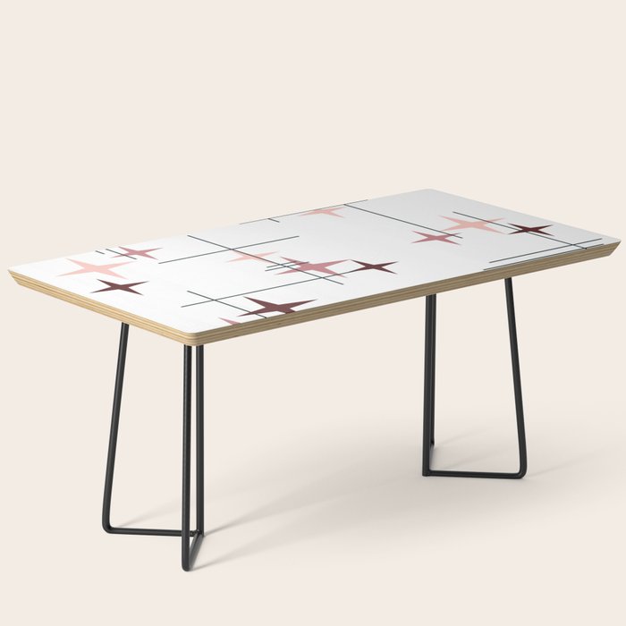 Mid Century Modern Stars (Pink) Coffee Table Gallery Image 1