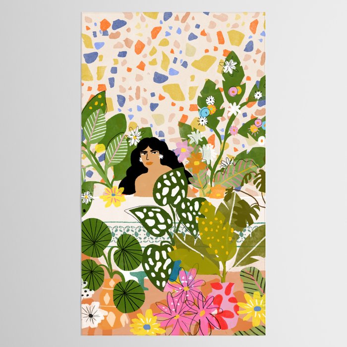 Bathing with Plants Tablecloth Gallery Image 2