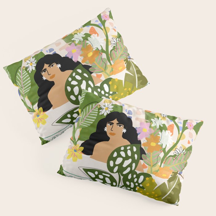 Bathing with Plants Pillow Sham Gallery Image 3
