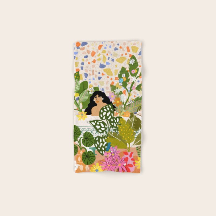 Bathing with Plants Bath Towel Gallery Image 1