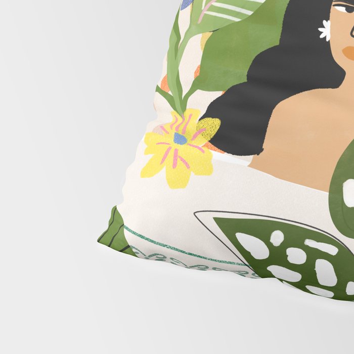 Bathing with Plants Pillow Sham Gallery Image 4