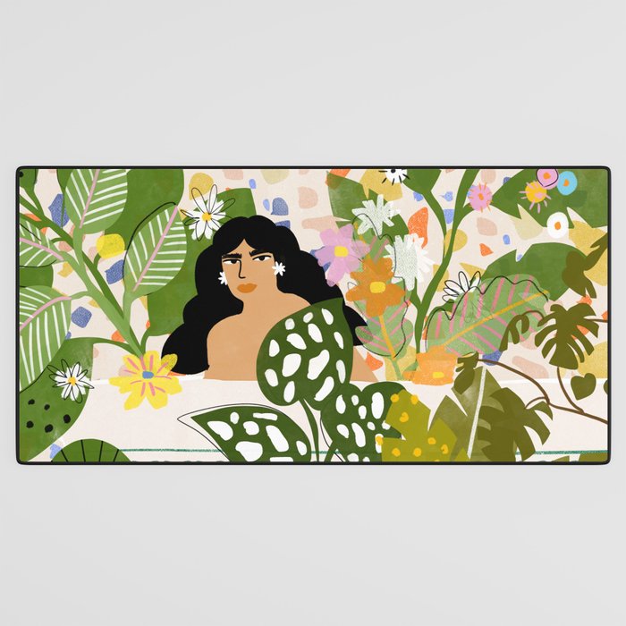 Bathing with Plants Desk Mat Gallery Image 3