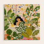 Bathing with Plants Wood Wall Art Gallery Image 1