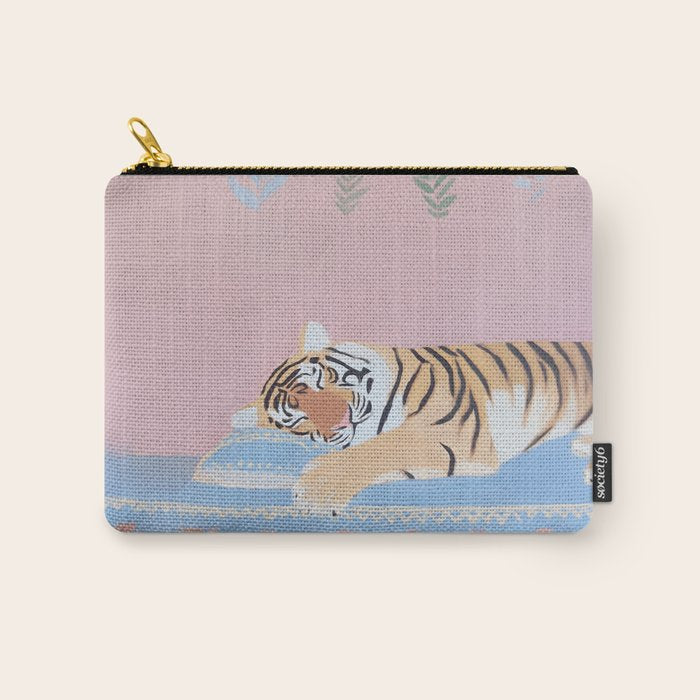 Dreaming Tiger Botanical Bliss Carry All Pouch Gallery Image 1