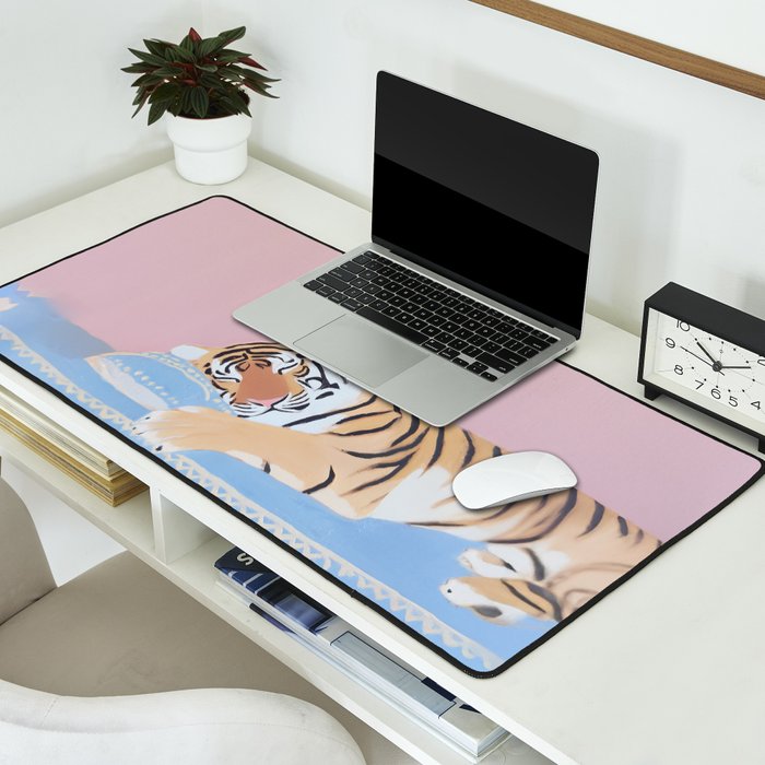 Dreaming Tiger Botanical Bliss Desk Mat Gallery Image 2