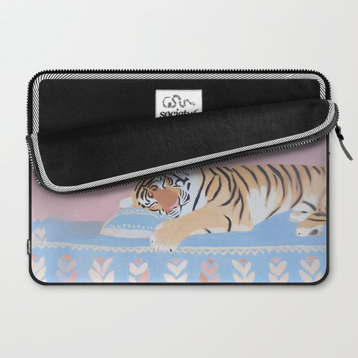 Dreaming Tiger Botanical Bliss Laptop Sleeve Gallery Image 2