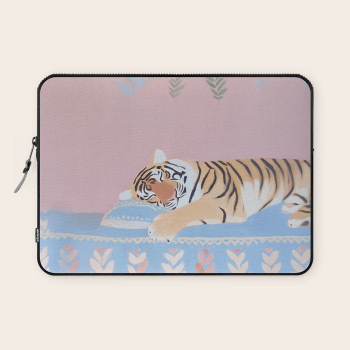 Dreaming Tiger Botanical Bliss Laptop Sleeve Gallery Image 1