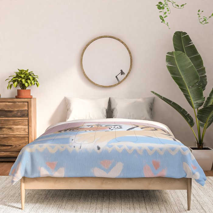 Dreaming Tiger Botanical Bliss Comforter Gallery Image 3