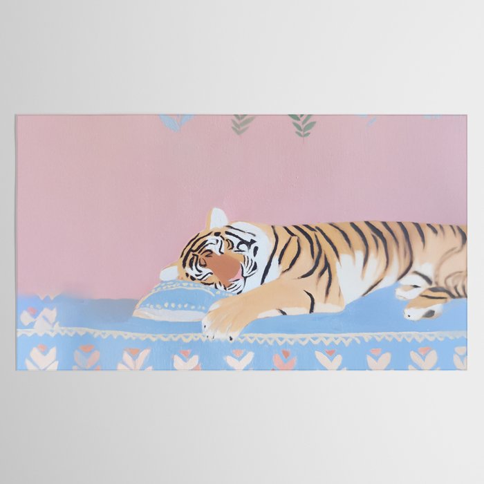 Dreaming Tiger Botanical Bliss Tablecloth Gallery Image 2
