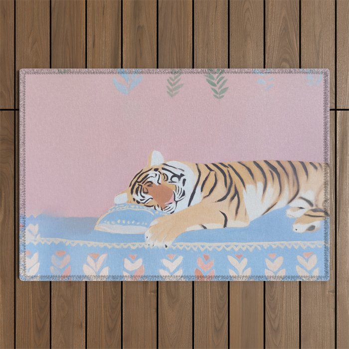 Dreaming Tiger Botanical Bliss Outdoor Rug Gallery Image 1