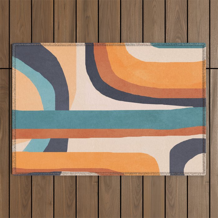 Modern Abstract Art 7 Outdoor Rug Gallery Image 1