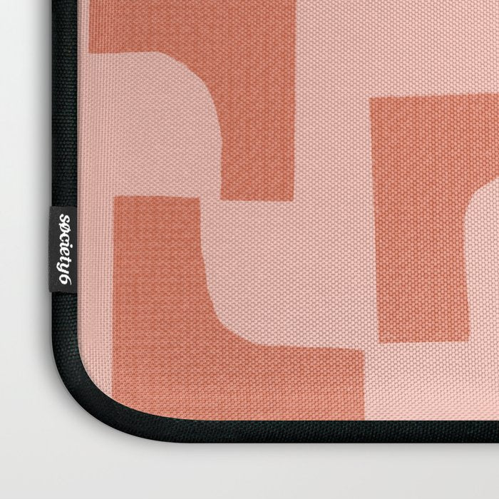 Abstract in tomato red and pink Laptop Sleeve Gallery Image 3
