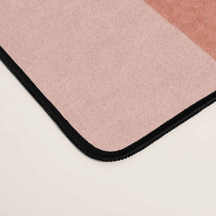 Abstract in tomato red and pink Desk Mat Gallery Image 4