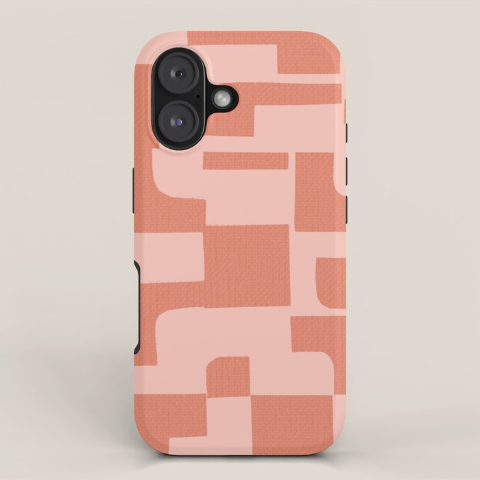 Abstract in tomato red and pink iPhone Case Gallery Image 1