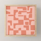 Abstract in tomato red and pink Mini Art Print Gallery Image 1