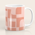 Abstract in tomato red and pink Coffee Mug Gallery Image 1