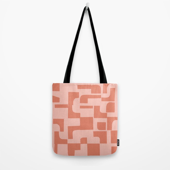 Abstract in tomato red and pink Tote Bag Gallery Image 2