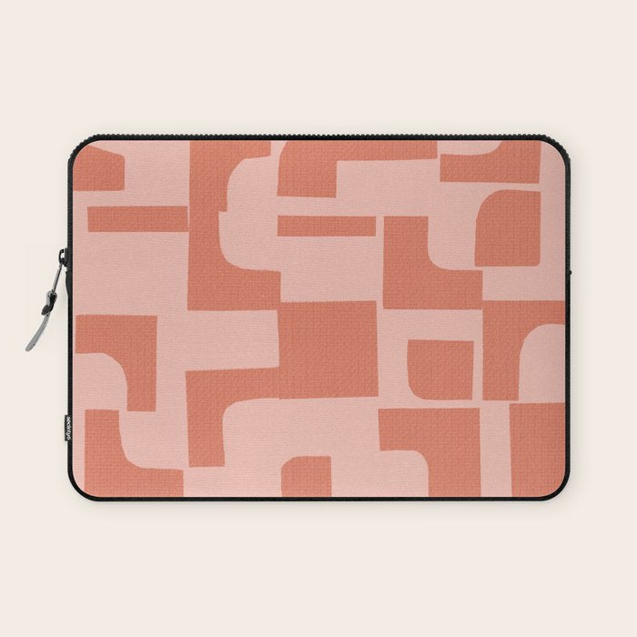 Abstract in tomato red and pink Laptop Sleeve Gallery Image 1