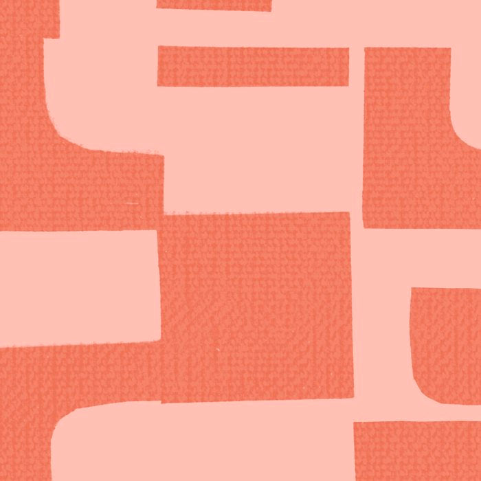 Abstract in tomato red and pink Coffee Mug Gallery Image 2