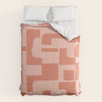 Abstract in tomato red and pink Comforter Gallery Image 6