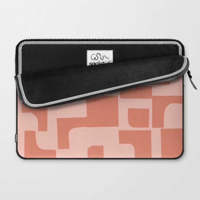 Abstract in tomato red and pink Laptop Sleeve Gallery Image 2