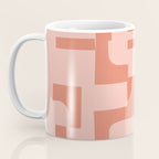Abstract in tomato red and pink Coffee Mug Gallery Image 3