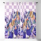 Modern artistic flowery tropical Window Curtain Gallery Image 5