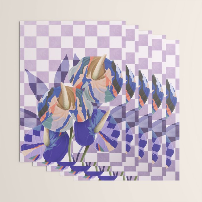 Modern artistic flowery tropical Wrapping Paper Gallery Image 3