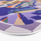 Modern artistic flowery tropical Bath Mat Gallery Image 3