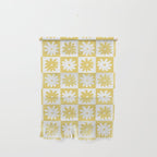 Yellow And White Checkered Flower Pattern Wall Hanging Gallery Image 1