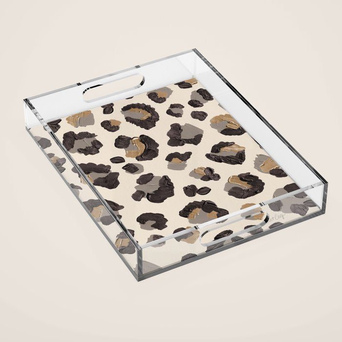 Leopard Print â Neutral Acrylic Tray Gallery Image 1