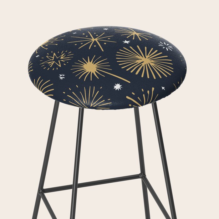 Firework display doodle art pattern Stool Gallery Image 2
