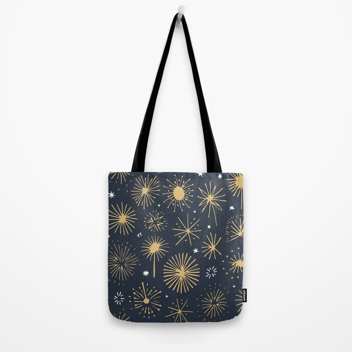 Firework display doodle art pattern Tote Bag Gallery Image 2